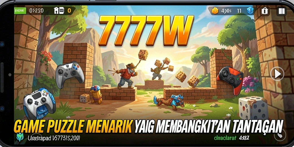 Tampilan gameplay Puzzle yang menantang dan menarik di 7777W.