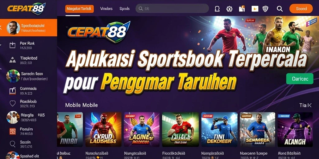 Screenshot utama menunjukkan pengalaman taruhan yang seru dan interaktif di CEPAT88.