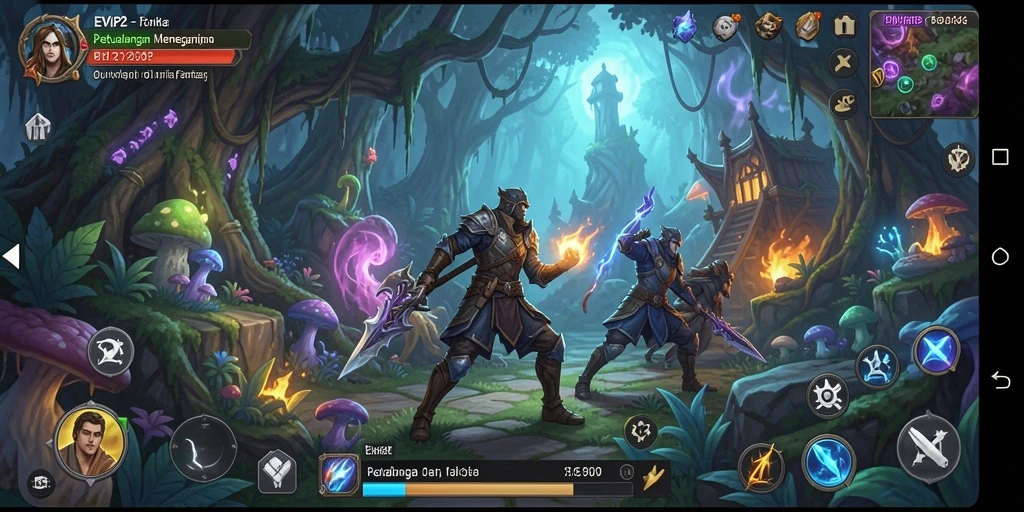 Tampilan gameplay petualangan yang mendebarkan dan interaktif.