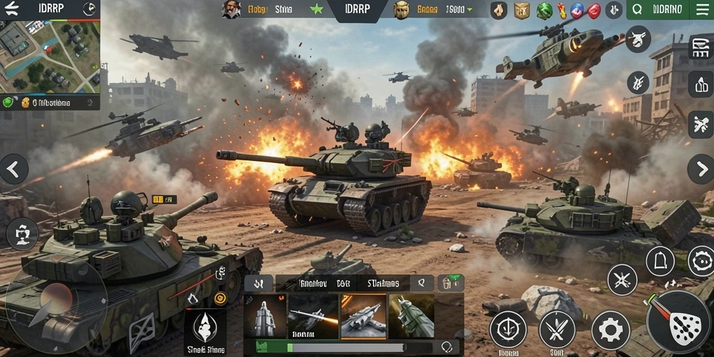 Gameplay seru strategis dalam IDRRP dengan grafis memukau.