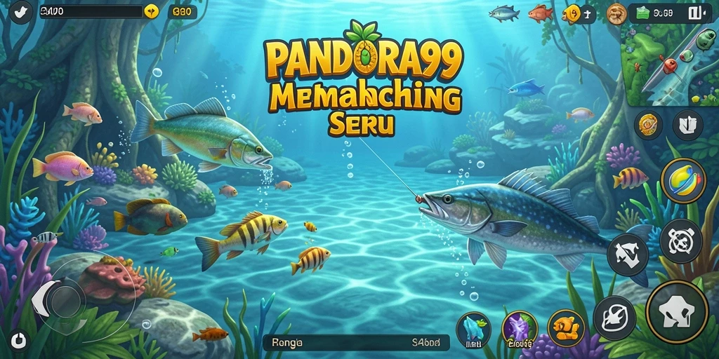 Tampilan screenshot gameplay PANDORA99 yang menampilkan aksi memancing yang seru.