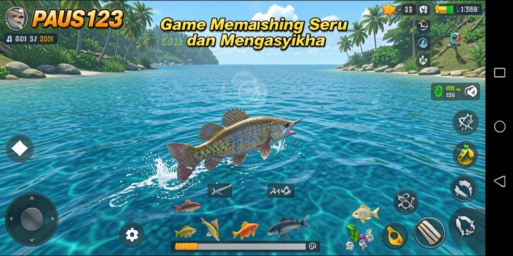 Gameplay seru memancing ikan di PAUS123 dengan grafik menawan.