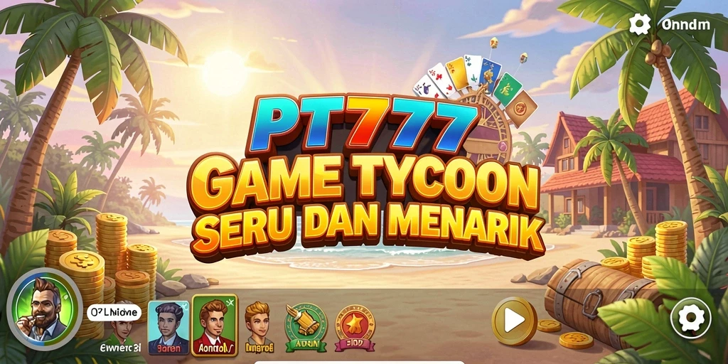 Tampilan utama game Tycoon PT777 dengan gameplay yang menarik.