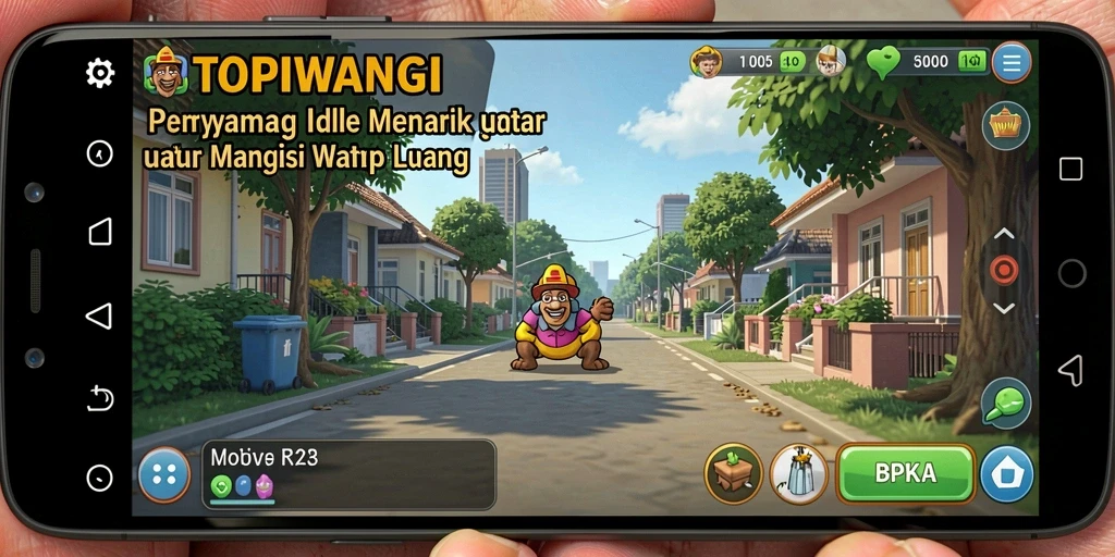 Screenshot utama TOPIWANGI menampilkan gameplay Idle yang menarik.